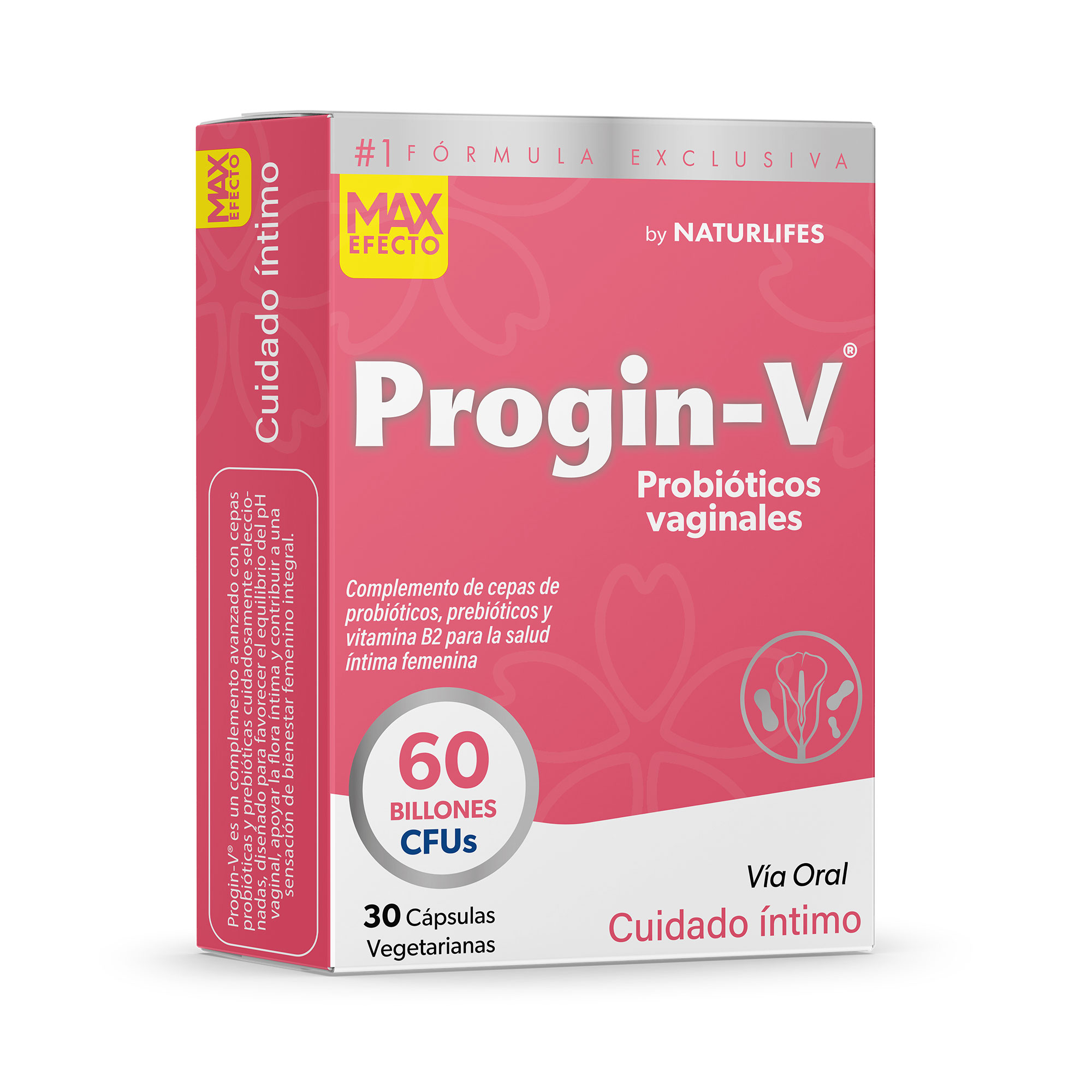 PROGIN-V PROBIOTICOS VAGINALES 60 BILLONES CAP X 30